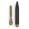 Helix one-hitter in matte black with brass knurled bowl