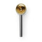 Vessel Pipe gunmetal with brass bowl, top view