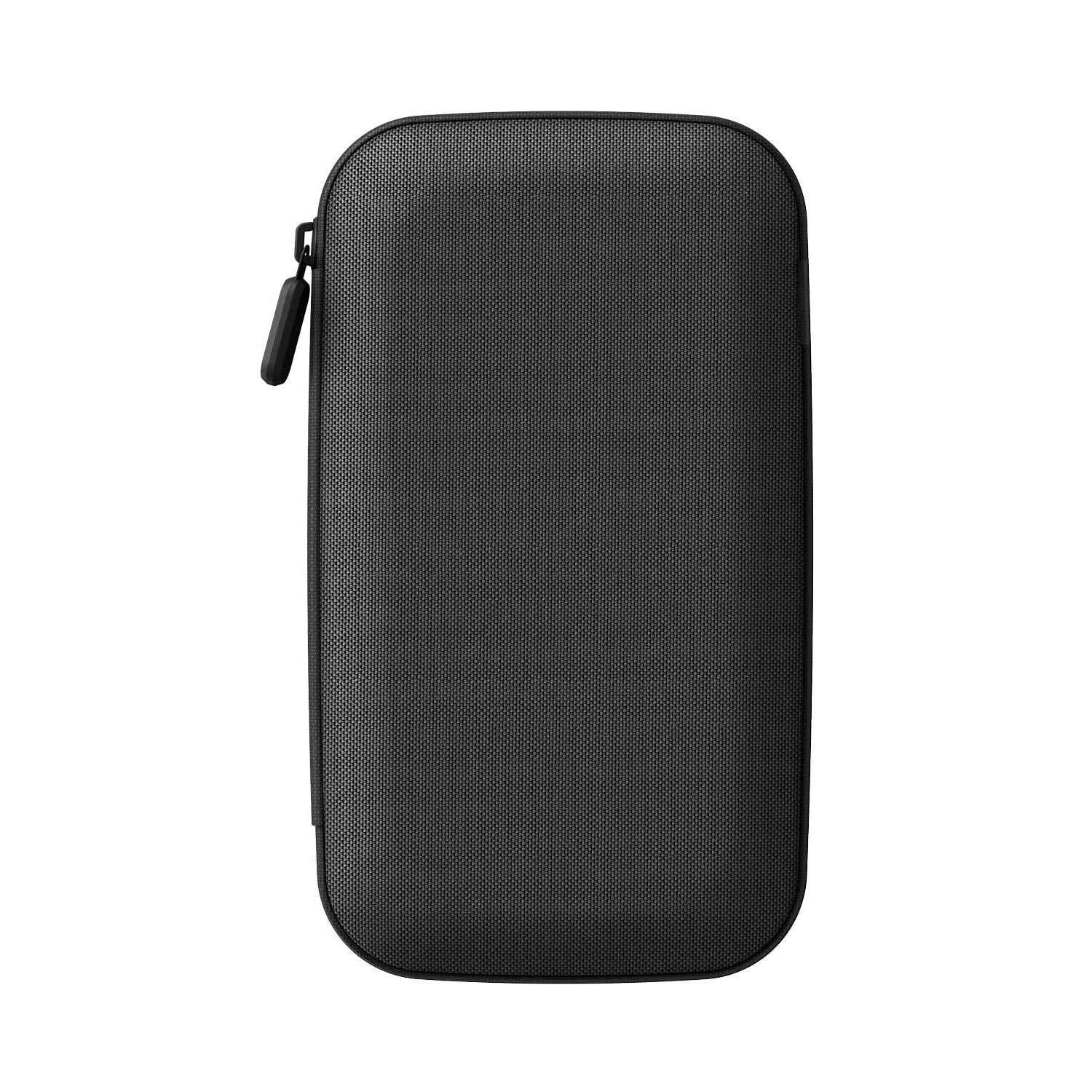 A protective case with a zipper, primarily in black color, designed to organize and carry vessel experiences.
