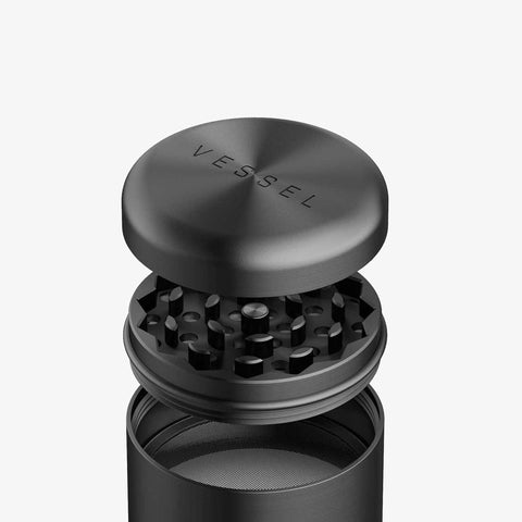 storage and grinders. featuring jars in multiple colors, and herb grinders.