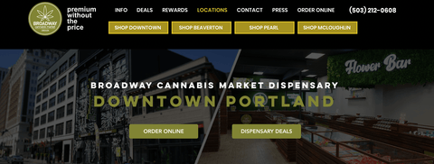 Broadway Cannabis Market Portland Oregon