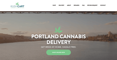 Kush Cart Cannabis Delivery Website
